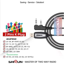 Programming Cable Baofeng UV-5R Ham Radio BF-F8HP UV-82 BF-888S UV-13 Pro USB Data Cable Quansheng UV-K6 Walkie Talkie UV-K5 K58