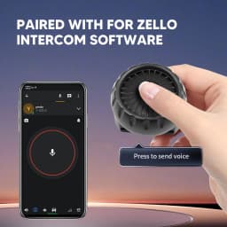 Wireless PTT Button Bluetooth 5.0 IP67 Waterproof Wireless PTT Button Switch for Zello for IOS for Android Bluetooth PTT Button