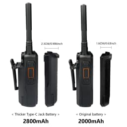 TYT MD-UV380 Li-ion Battery MD-446 Thickened Battery Original 2800mAh Type-C Charging Compatible with MD-380 DP-290 RT3S Radios