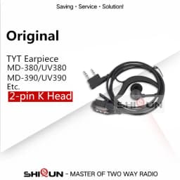 TH-UV8000D Earpiece TH-UV98 TH-UV88 Headset Original UV8000E MD-380 MD-UV380 MD-390 MD-UV390 MD-680 TH-F8 Mic Earphone 2Pin Plug