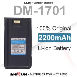 BAOFENG DM-1701 Battery 2200mAh Li-ion Battery For DMR Digital Walkie Talkie DM1701 DMR Two Way Radio Extra Power 100% Original