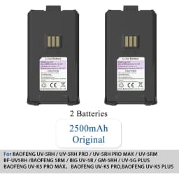 Baofeng UV-5RH Pro Walkie Talkie Battery Type-C Charging Original BL-5RH Rechargable Battery DC7.4V UV-5RM UV-K5 Plus K5 Pro Max
