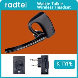 Walkie Talkie Bluetooth-Compatible Headset Handsfree PTT Earpiece Headphone for Radtel RT-490 RT-830 RT-470 RT-470X RT-890RT12