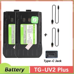 QuanSheng TG-UV2 PLUS Walkie Talkie Battery 4000mAh Type-C Charging Rechargable Li-ion Battery For TG-UV2 PLUS 10W Walkie Talkie