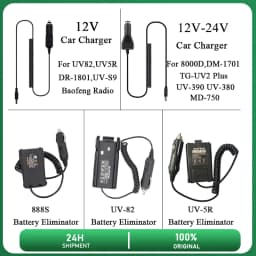 BAOFENG Battery Eliminator Car Charger For UV-5R BF-888S UV-82 Charging Cable TYT TH-8000D UV-380 UV-390 TH-F8 CIGARETTE LIGHTER