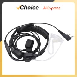 Throat Mic Earpiece Walkie Talkie Headset PTT Microphone For Kenwood Radio Baofeng UV-5R UV-13Pro UV-17 Quansheng UV-K5(8) UV-K6