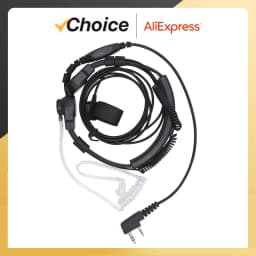 Throat Mic Earpiece Walkie Talkie Headset PTT Microphone For Kenwood Radio Baofeng UV-5R UV-13Pro UV-17 Quansheng UV-K5(8) UV-K6