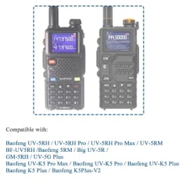 Baofeng UV-5RM Battery 2500/3800mAh Original High Power Type-C Charging BF-K5 Plus UV-5RH Pro Walklie Talkie Rechargable Battery