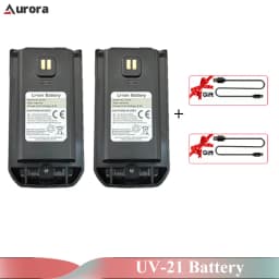 Baofeng UV-21 Pro V2 Li-ion Battery Original High Capacity DC 8.4V Typc-C Charging UV21 Pro Two Way Radio Batteries Replacements