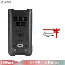 Baofeng UV-9R Pro Li-ion Battery 2800/4800mAh UV-9R Plus Enlarge Li-ion Batteries Type-C Charging BL-9 GMRS-9R Radio Replacement