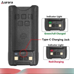 Baofeng UV-9R Pro Li-ion Battery 2800/4800mAh UV-9R Plus Enlarge Li-ion Batteries Type-C Charging BL-9 GMRS-9R Radio Replacement