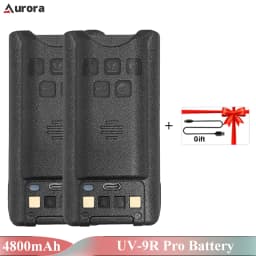 Baofeng UV-9R Pro Li-ion Battery 2800/4800mAh UV-9R Plus Enlarge Li-ion Batteries Type-C Charging BL-9 GMRS-9R Radio Replacement