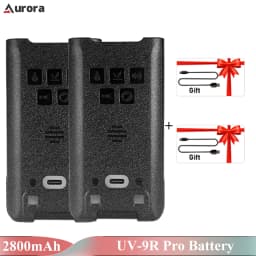 Baofeng UV-9R Pro Li-ion Battery 2800/4800mAh UV-9R Plus Enlarge Li-ion Batteries Type-C Charging BL-9 GMRS-9R Radio Replacement