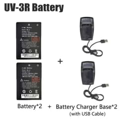 Baofeng UV-3R Li-ion Battery 1500mAh Model BL-3 Or with Charger Base Rechargable For BF-T6 BF-C50 BF-R5 Two Way Radios Batteries