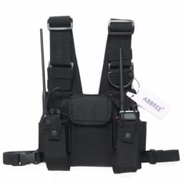 Nylon Two Way Radio Pouch Chest Front Pack Pocket Walkie Talkie Harness Vest Bag Holder Carry Case for Baofeng UV-5R UV-82 Radio