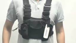 Nylon Two Way Radio Pouch Chest Front Pack Pocket Walkie Talkie Harness Vest Bag Holder Carry Case for Baofeng UV-5R UV-82 Radio