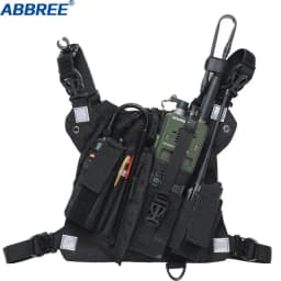 Nylon Two Way Radio Pouch Chest Front Pack Pocket Walkie Talkie Harness Vest Bag Holder Carry Case for Baofeng UV-5R UV-82 Radio