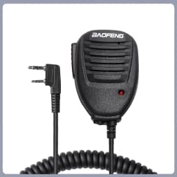 Baofeng UV-5R PTT Waterproof UV-9R Walkie Talkie Speaker Radio Microphone Keenwood 2-Pin Type Handheld Mic For UV-82 UV16 888S