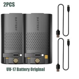 Baofeng UV-17 Pro Li-ion Battery DC 7.4V 13.32Wh Original BL-17UV Rechargeable UV-17L UV-17 PlusV1 V2 Battery UV-17 Max Bateria