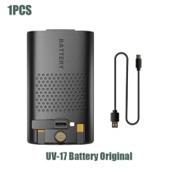 Baofeng UV-17 Pro Li-ion Battery DC 7.4V 13.32Wh Original BL-17UV Rechargeable UV-17L UV-17 PlusV1 V2 Battery UV-17 Max Bateria