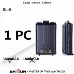Baofeng UV-5R Battery TYPE C 3800mAh Enlarge USB C Li-ion Battery Replacement BF-F8HP Radio BL-5/BL-5L UV-5RA GT-5R UV-5X3 UV 5R