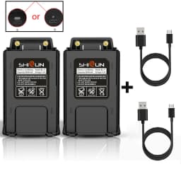 Baofeng UV-5R Battery TYPE C 3800mAh Enlarge USB C Li-ion Battery Replacement BF-F8HP Radio BL-5/BL-5L UV-5RA GT-5R UV-5X3 UV 5R