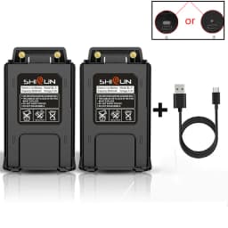 Baofeng UV-5R Battery TYPE C 3800mAh Enlarge USB C Li-ion Battery Replacement BF-F8HP Radio BL-5/BL-5L UV-5RA GT-5R UV-5X3 UV 5R