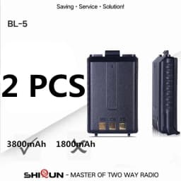 Baofeng UV-5R Battery TYPE C 3800mAh Enlarge USB C Li-ion Battery Replacement BF-F8HP Radio BL-5/BL-5L UV-5RA GT-5R UV-5X3 UV 5R