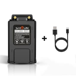 Baofeng UV-5R Battery TYPE C 3800mAh Enlarge USB C Li-ion Battery Replacement BF-F8HP Radio BL-5/BL-5L UV-5RA GT-5R UV-5X3 UV 5R