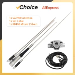 Mobile Radio Antenna For SG7900 RT95 BJ-218 Dual Band VHF/UHF 144/430MHz QYT KT-7900D Car Radio Base Station 5M Cable RB400 Clip