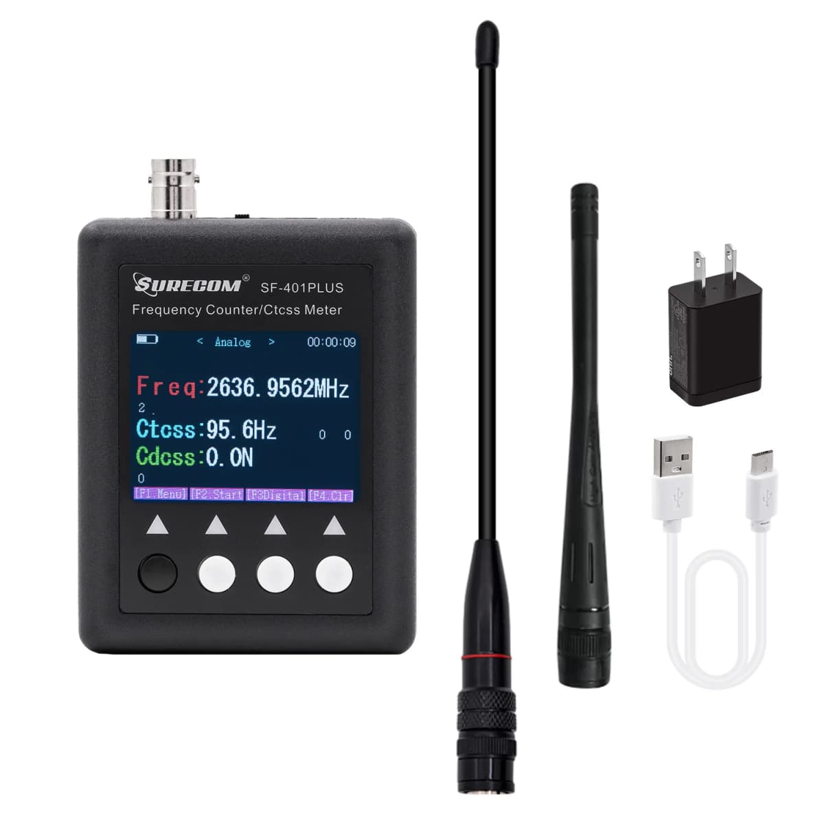 Surecom SF-401 Plus Frequency Meter Radio Hand-Held Frequency Counter 27Mhz-3000Mhz Portable CTCSS/DCS Decoder