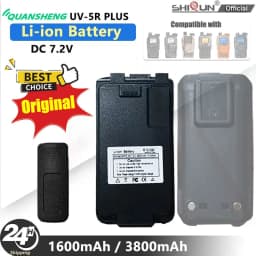 UV 5R Plus Li-ion Battery Quansheng DC 7.2V 3800mAh Battery BPK5 For UV-K6 Walkie Talkie UV K5 UV K58 Two Way Radio Rechargeable