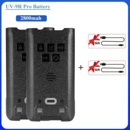 Baofeng UV-9R Pro V2 Battery 2800/4800mAh UV9R Plus Enlarge Li-ion Battery Type-C Charging BL-9 For UV9R Pro GMRS-9R UV-9G Radio