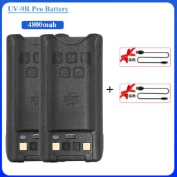 Baofeng UV-9R Pro V2 Battery 2800/4800mAh UV9R Plus Enlarge Li-ion Battery Type-C Charging BL-9 For UV9R Pro GMRS-9R UV-9G Radio