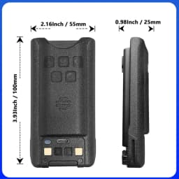 Baofeng UV-9R Pro V2 Battery 2800/4800mAh UV9R Plus Enlarge Li-ion Battery Type-C Charging BL-9 For UV9R Pro GMRS-9R UV-9G Radio