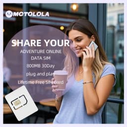 MOTOLOLA Global PTT Lifetime Free Sim Card 4G Europe America Africa Asia Australia Internet Telecom Mobile Internet Chip POC Wal