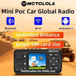 MOTOLOLA (Equipped with a Lifetime Free SIM Card) Global 4G LTE POC Wireless Internet Car Walkie Talkie Global Coverage of 5000