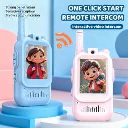 2 PCS Kids Video Walkie Talkie Variable Sound USB Charging Children Indoor Outdoor Toys for Travel Birthday Boys Girls Gifts New