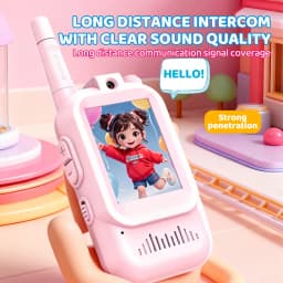 2 PCS Kids Video Walkie Talkie Variable Sound USB Charging Children Indoor Outdoor Toys for Travel Birthday Boys Girls Gifts New