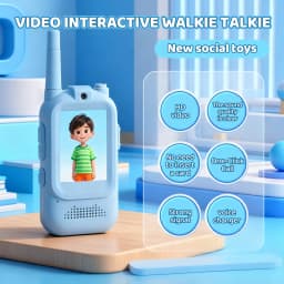2 PCS Kids Video Walkie Talkie Variable Sound USB Charging Children Indoor Outdoor Toys for Travel Birthday Boys Girls Gifts New