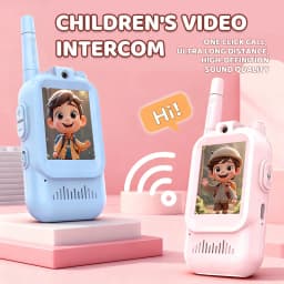2 PCS Kids Video Walkie Talkie Variable Sound USB Charging Children Indoor Outdoor Toys for Travel Birthday Boys Girls Gifts New