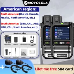 MOTOLOLA Equipped(Lifetime Free) 4G SIM Card Wireless Network Long-Distance 8000 Kilometers outdoor camping two-way wireless rad
