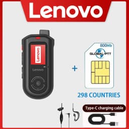 Lenovo (MINI RADIO SIM Lifetime Free)Global 4G POC walkie talkie, 5000 KM remote walkie talkie, global police civilian fleet