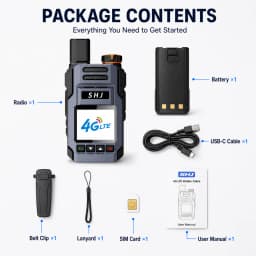 4G LTE Walkie Talkie, PoC Radio, SIM Card Walkie Talkie, PTT Radio, Two Way Radio, Lifetime Free Platform, Group Communication R