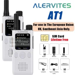ALERVITES AT1 Global PoC Radio Baofeng Walkie Talkie 4G LTE SIM Card Lifetime Free APP Setting Unlimited Distance USB-C Charging