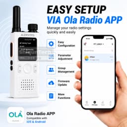 ALERVITES AT1 Global PoC Radio Baofeng Walkie Talkie 4G LTE SIM Card Lifetime Free APP Setting Unlimited Distance USB-C Charging