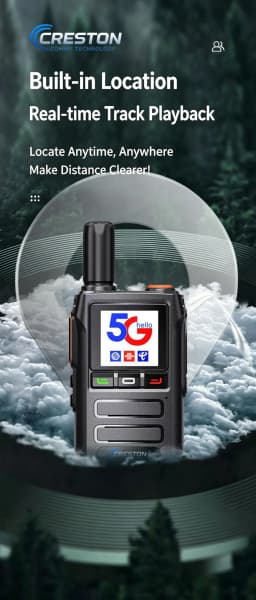 5G Global Public Network Walkie‑Talkie Long‑Distance PoC Two‑Way Radio HD Screen Type‑C Fast Charge Weather Alert Intercom