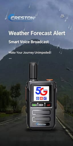 5G Global Public Network Walkie‑Talkie Long‑Distance PoC Two‑Way Radio HD Screen Type‑C Fast Charge Weather Alert Intercom