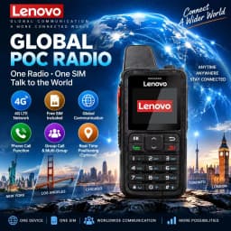 Lenovo CL-688 4G POC Loud Horn Handheld Two-Way Walkie 5000km Range IPx4 Water Resistance
