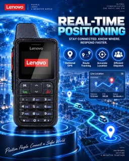 Lenovo CL-688 4G POC Loud Horn Handheld Two-Way Walkie 5000km Range IPx4 Water Resistance